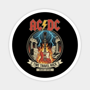 Speed Demon Rock: AC/DC Drag Race Inferno Vintage Car SG Guitar Magnet